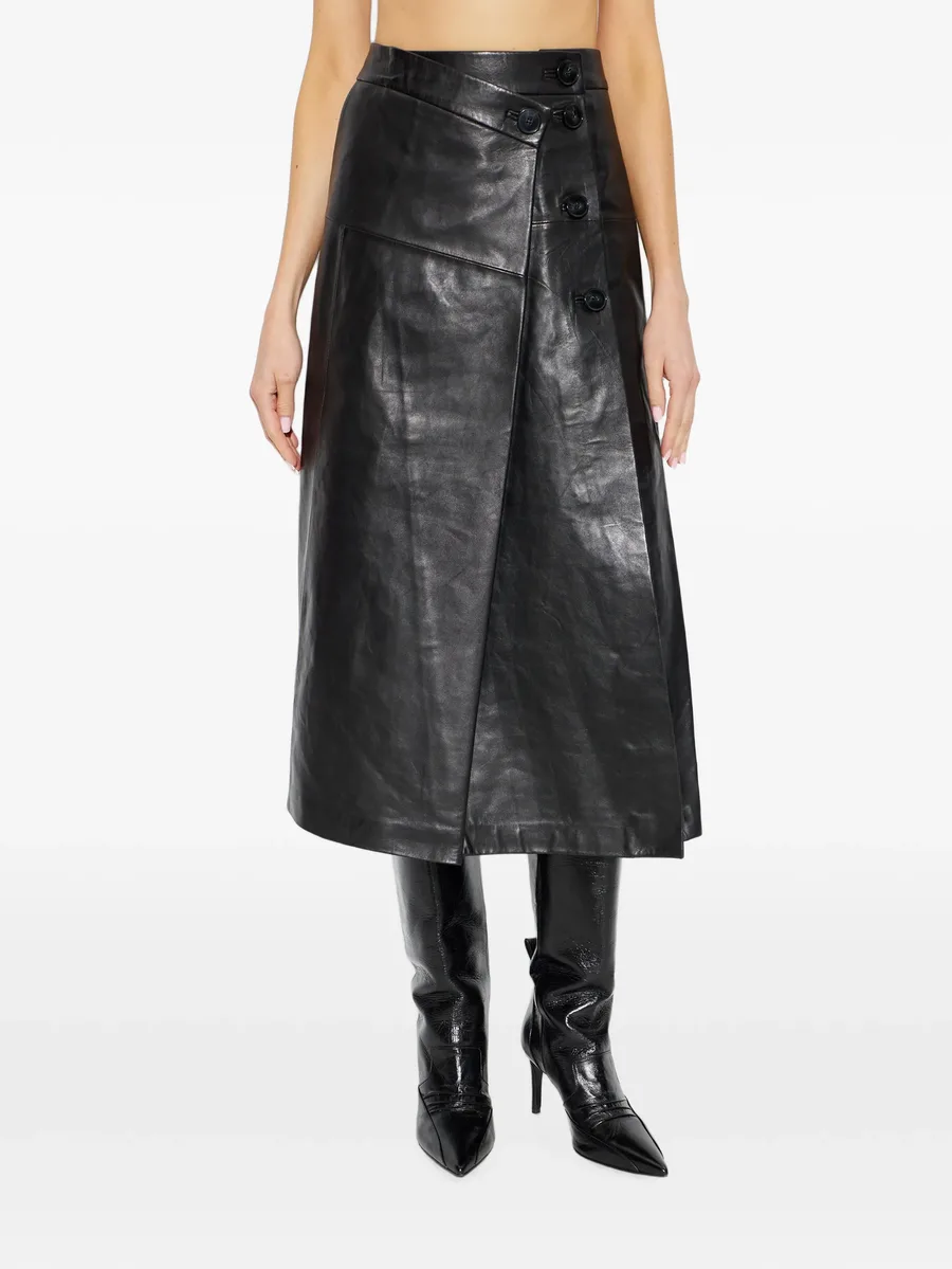 Rimera button-fastening wrap midi skirt 3