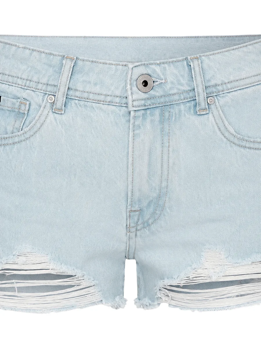 distressed-finish denim shorts 2
