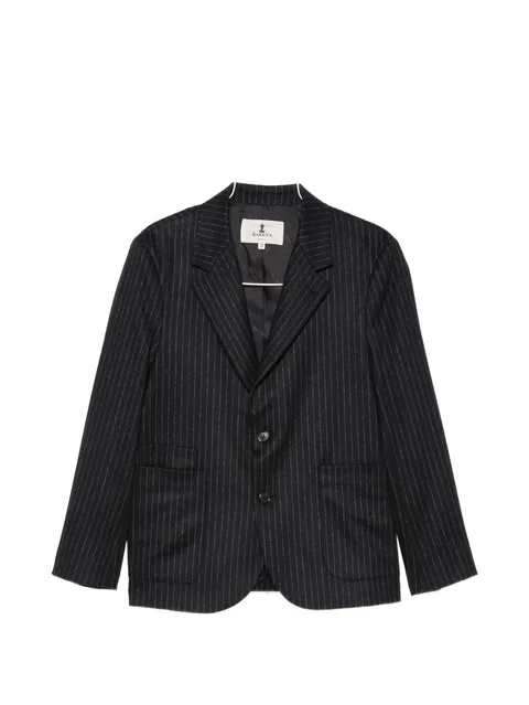 pinstripe-pattern blazer