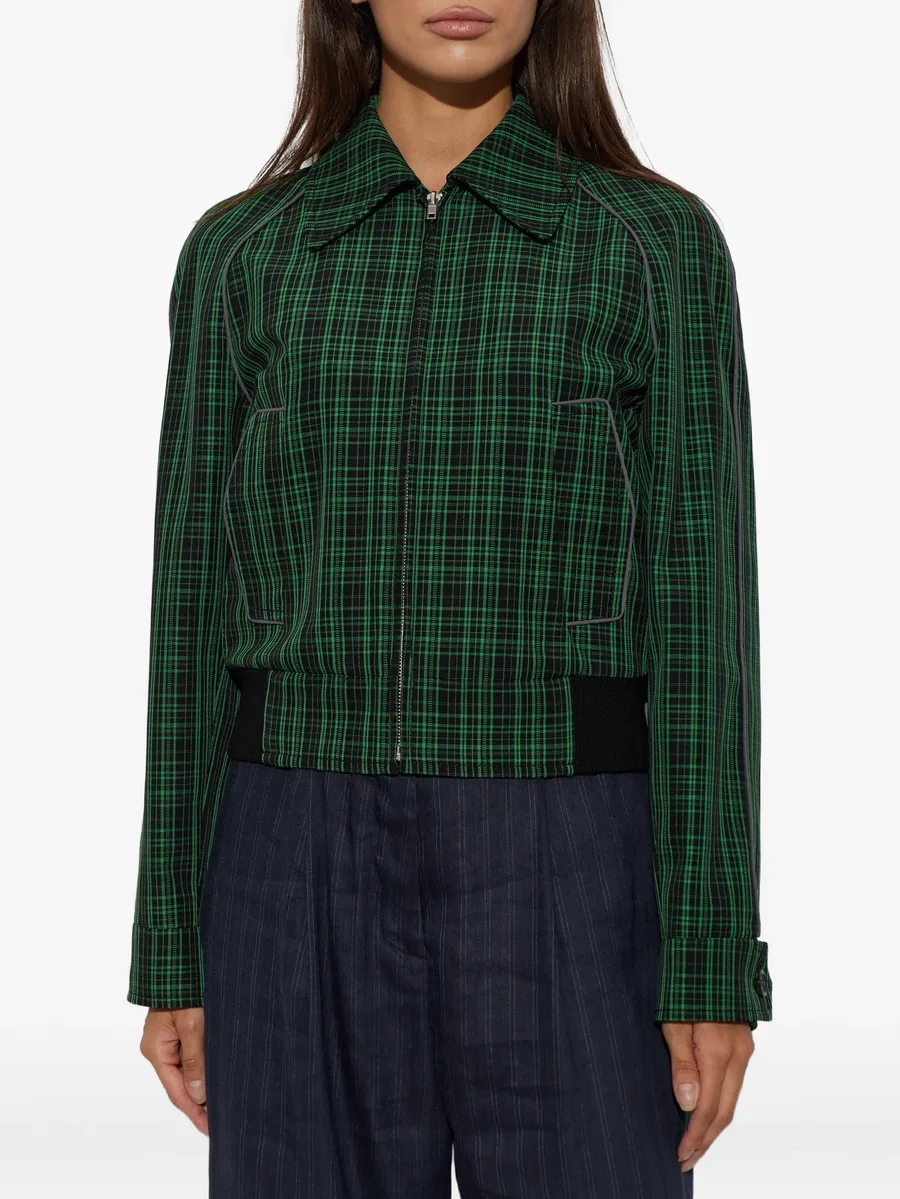 checked wool-blend jacket 3