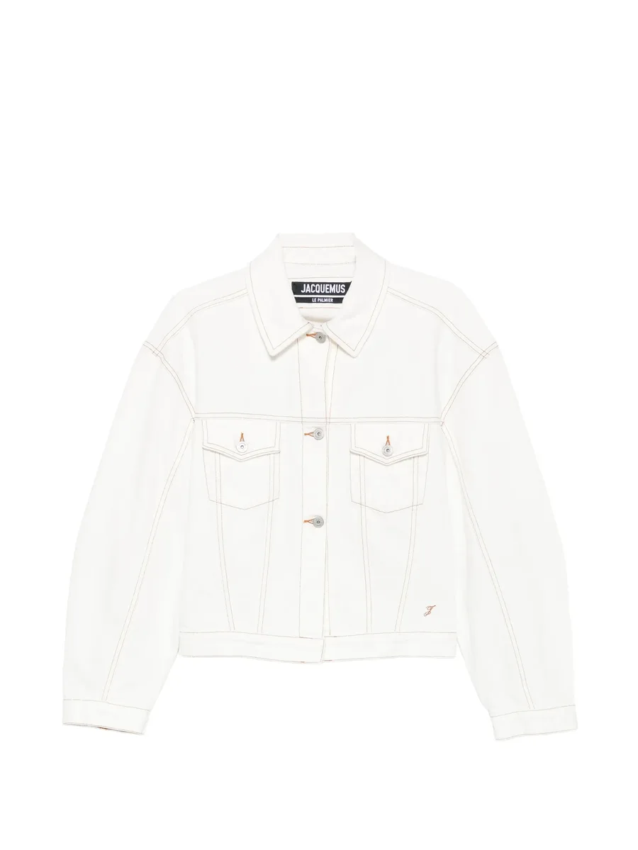 contrast-stitch denim jacket 1