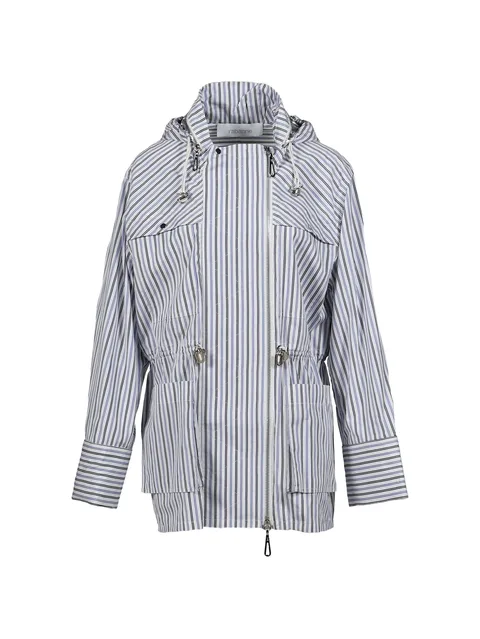 striped drawstring jacket