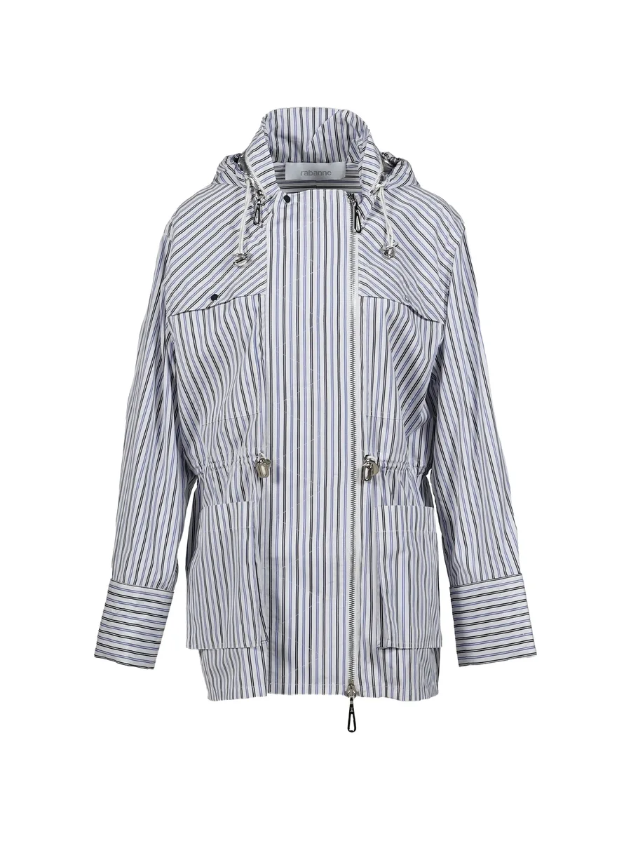 striped drawstring jacket 1