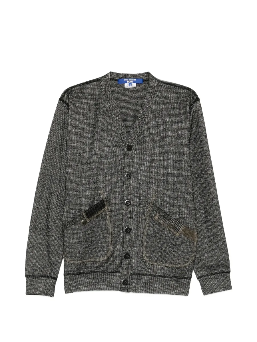 patchwork-detail button-up cardigan 1