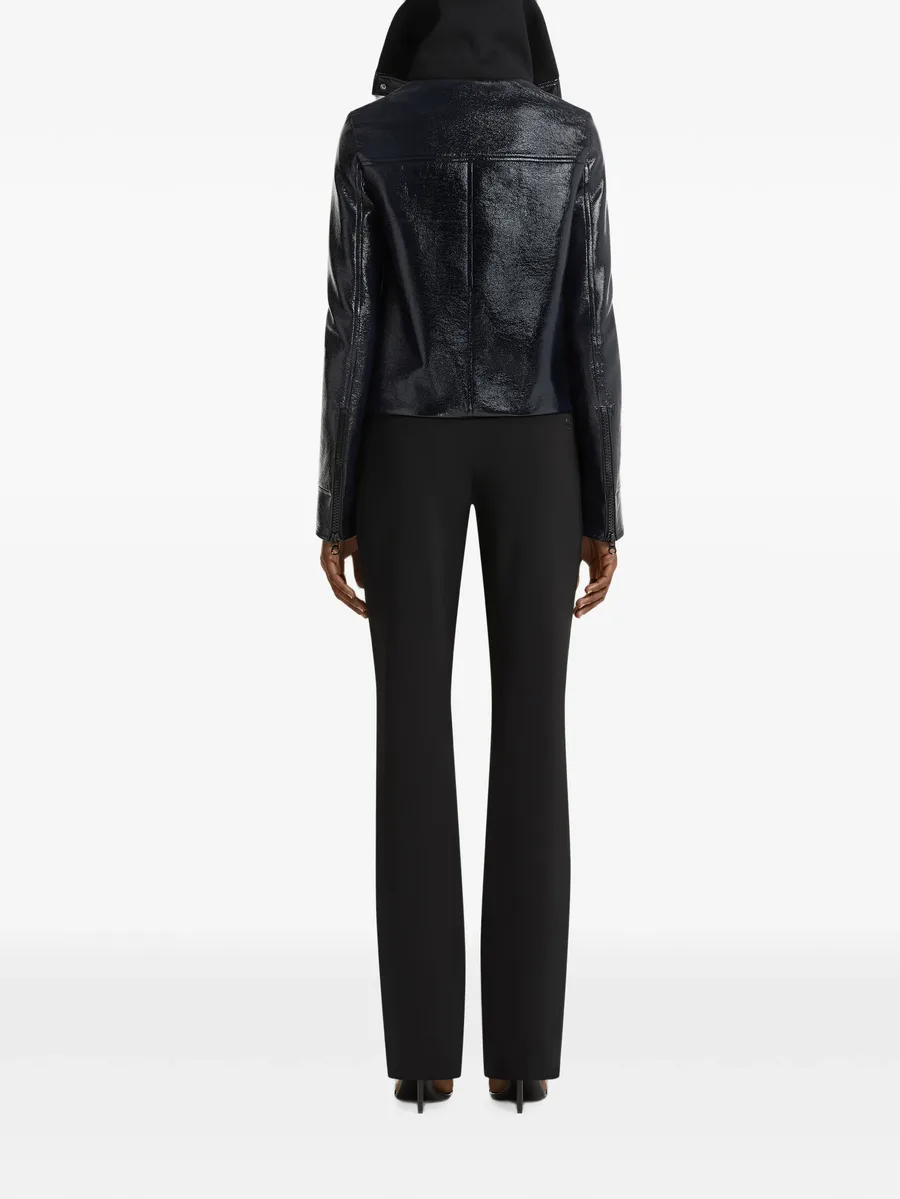 high-collar vinyl jacket 4