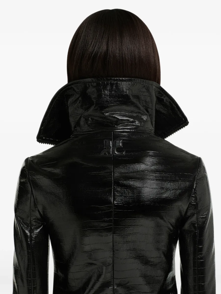 high-collar vinyl jacket 5