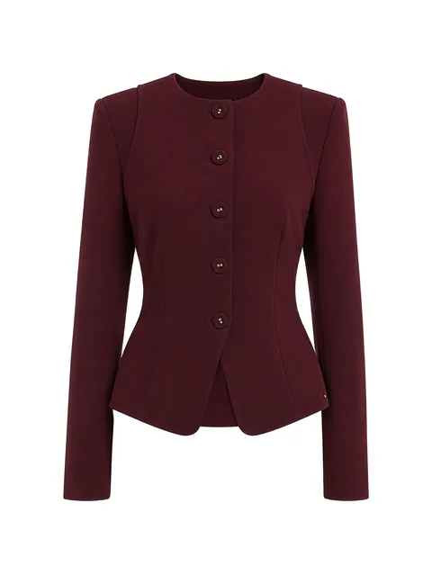 single-breasted fitted blazer
