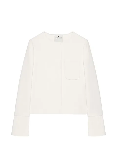 satin-trimmed tailored jacket
