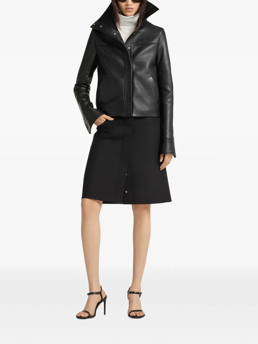 high-collar leather jacket 2