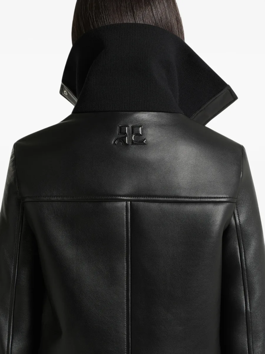 high-collar leather jacket 5