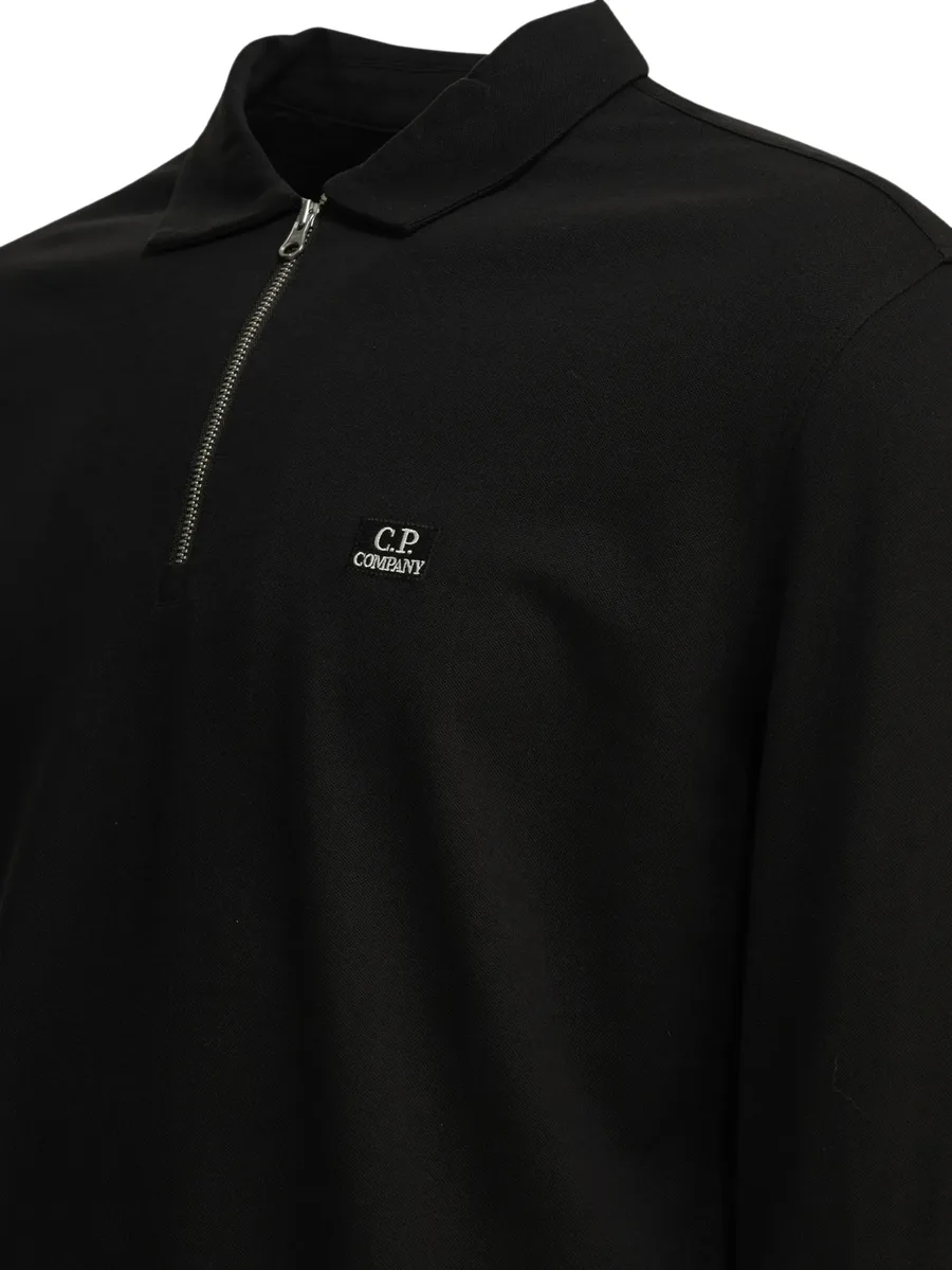 stretch piquet long sleeve zip polo 4