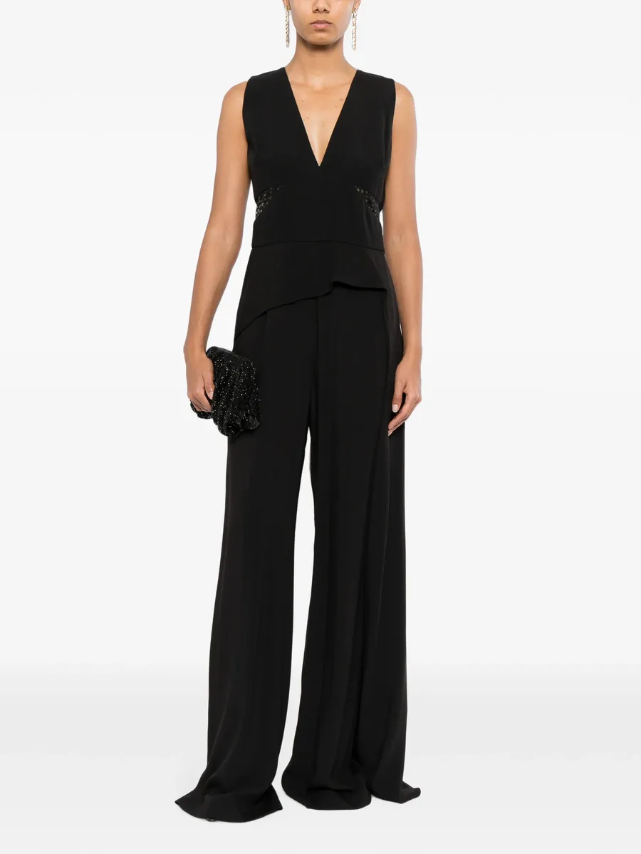 lace-insert peplum jumpsuit 2