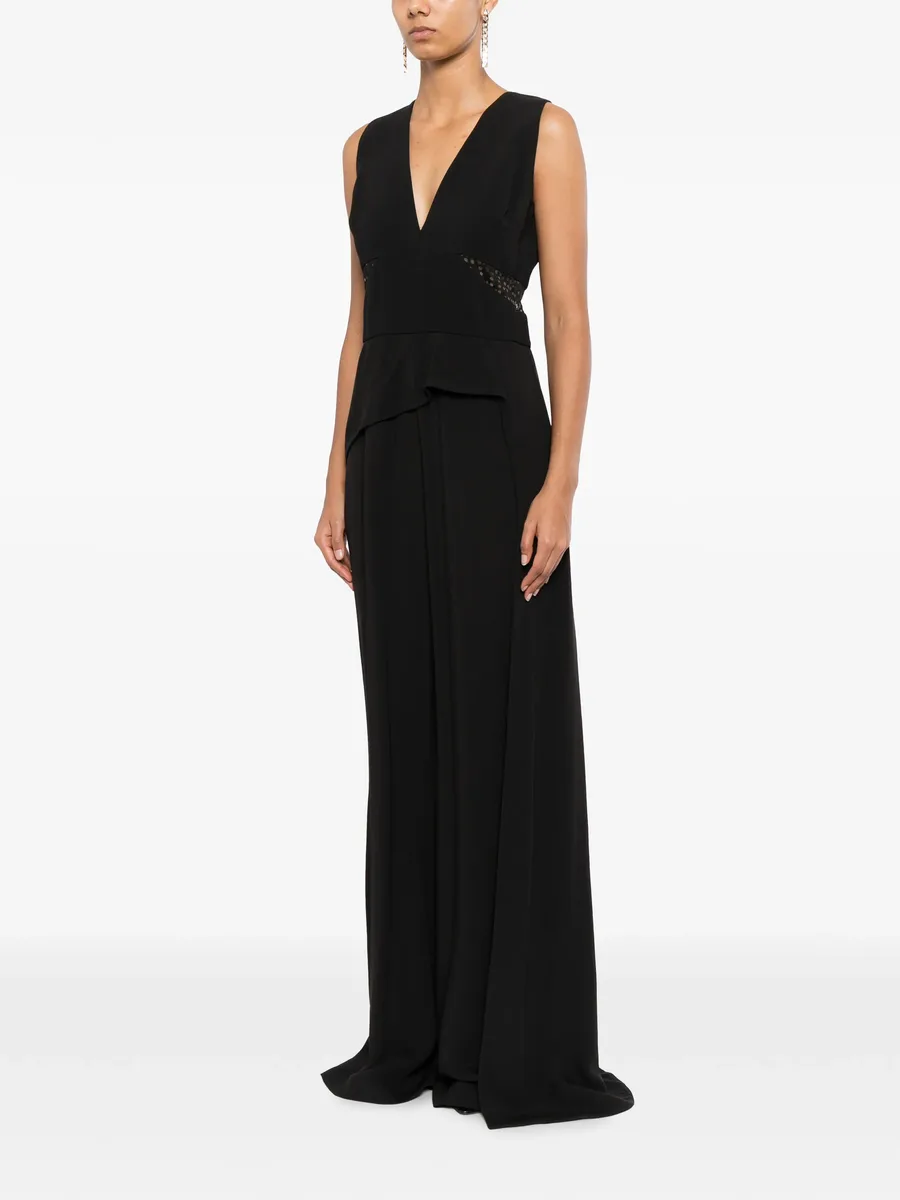 lace-insert peplum jumpsuit 3