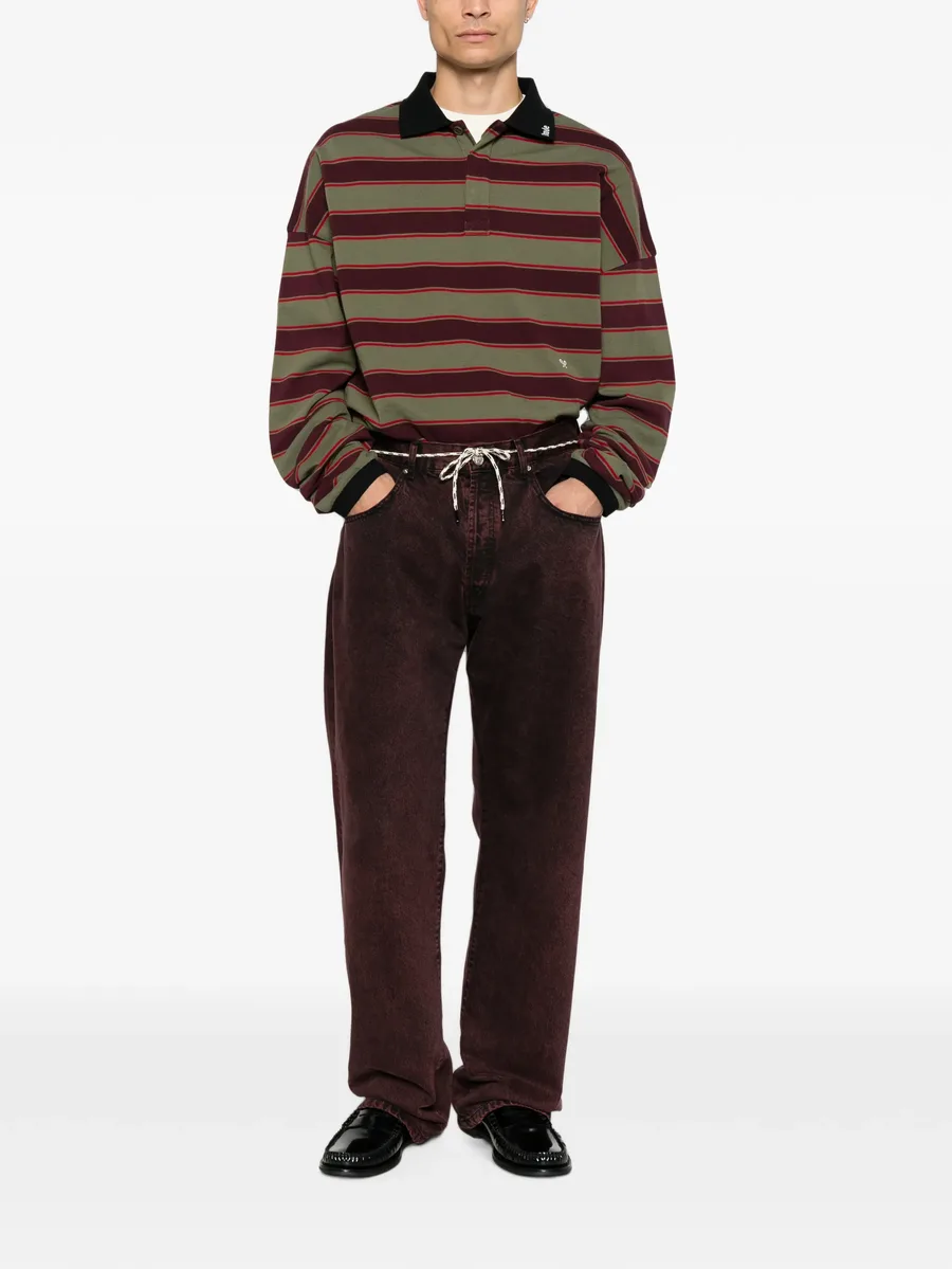 striped long-sleeve polo shirt 2