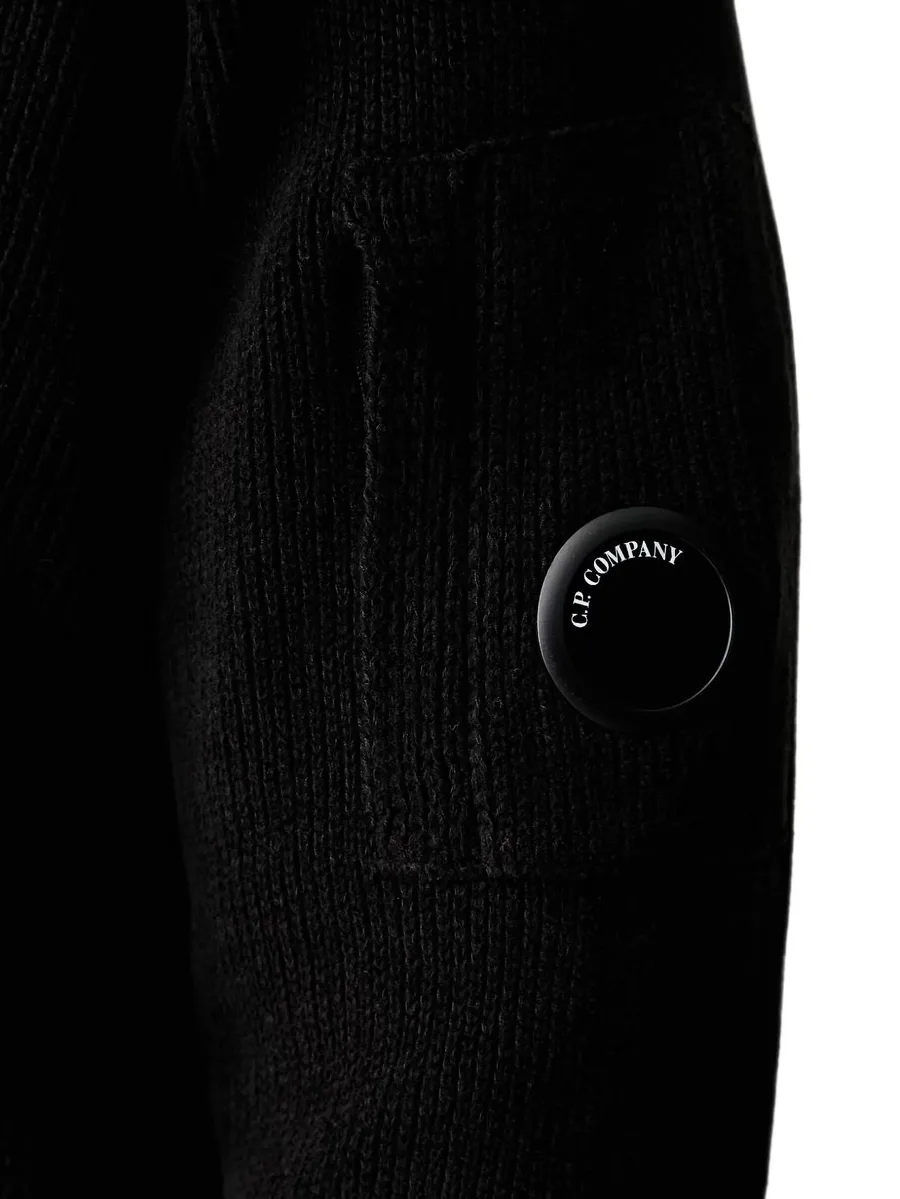 Lens-detail ribbed-knit polo shirt 5