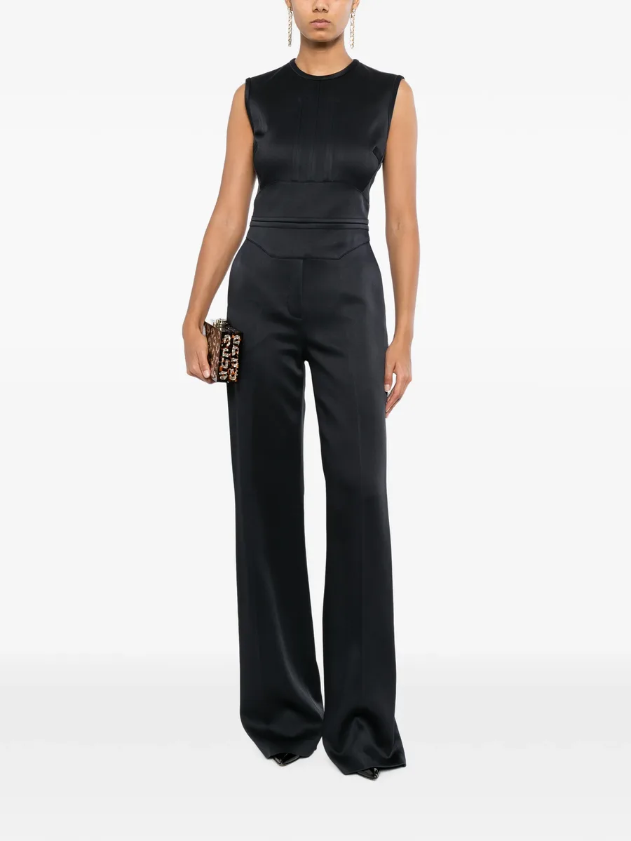 satin-finish sleeveless jumpsuit 2