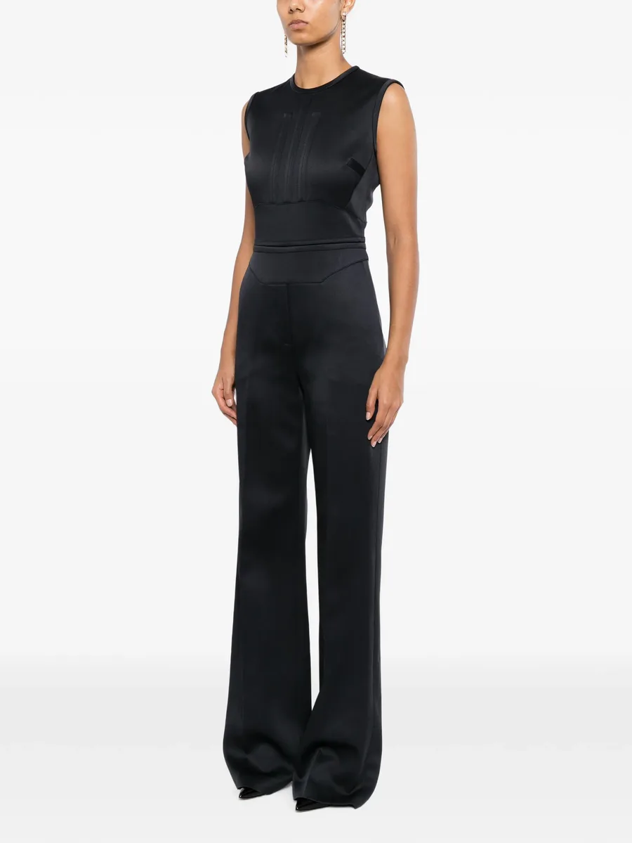 satin-finish sleeveless jumpsuit 3