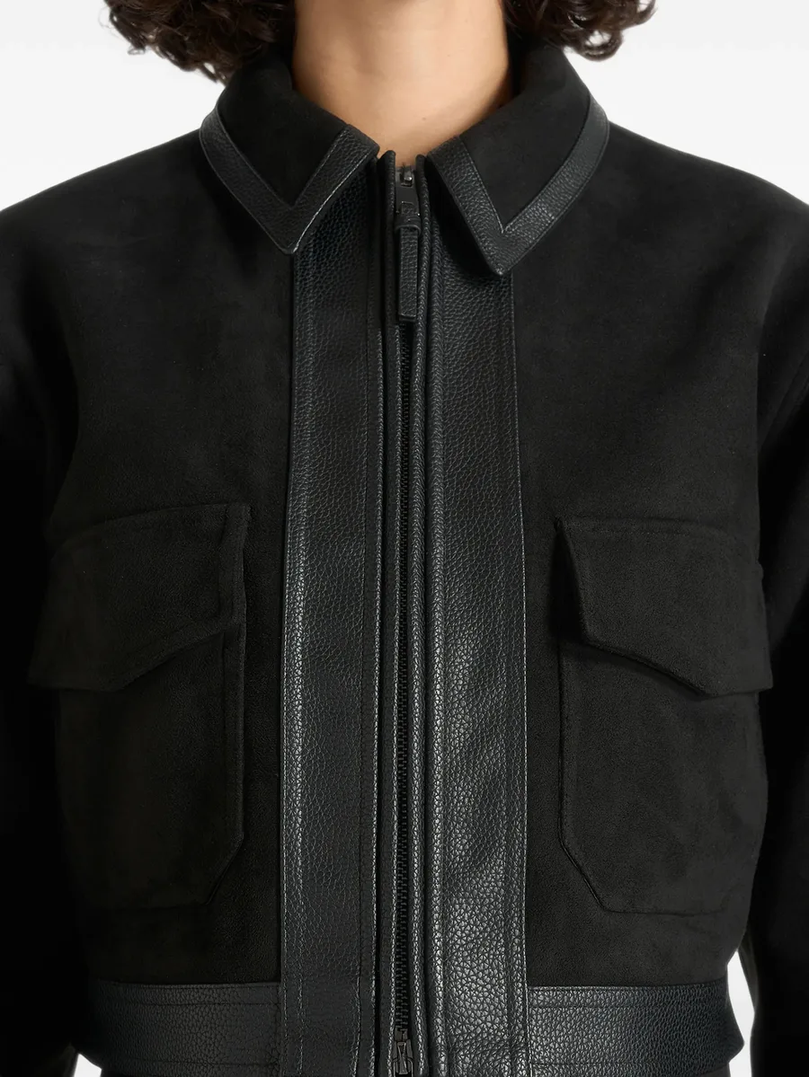 Denise - suede & pebbled leather jacket 5