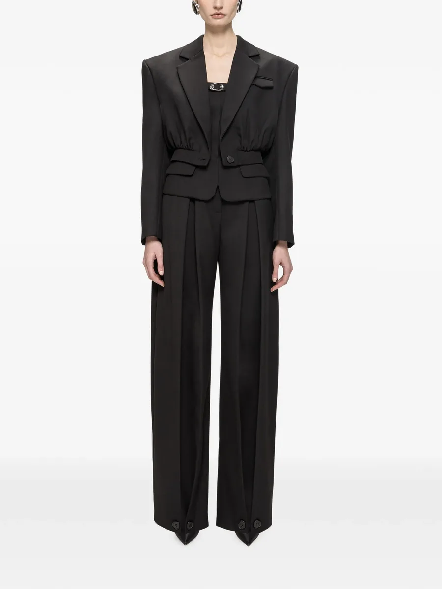 cropped gathered blazer 2