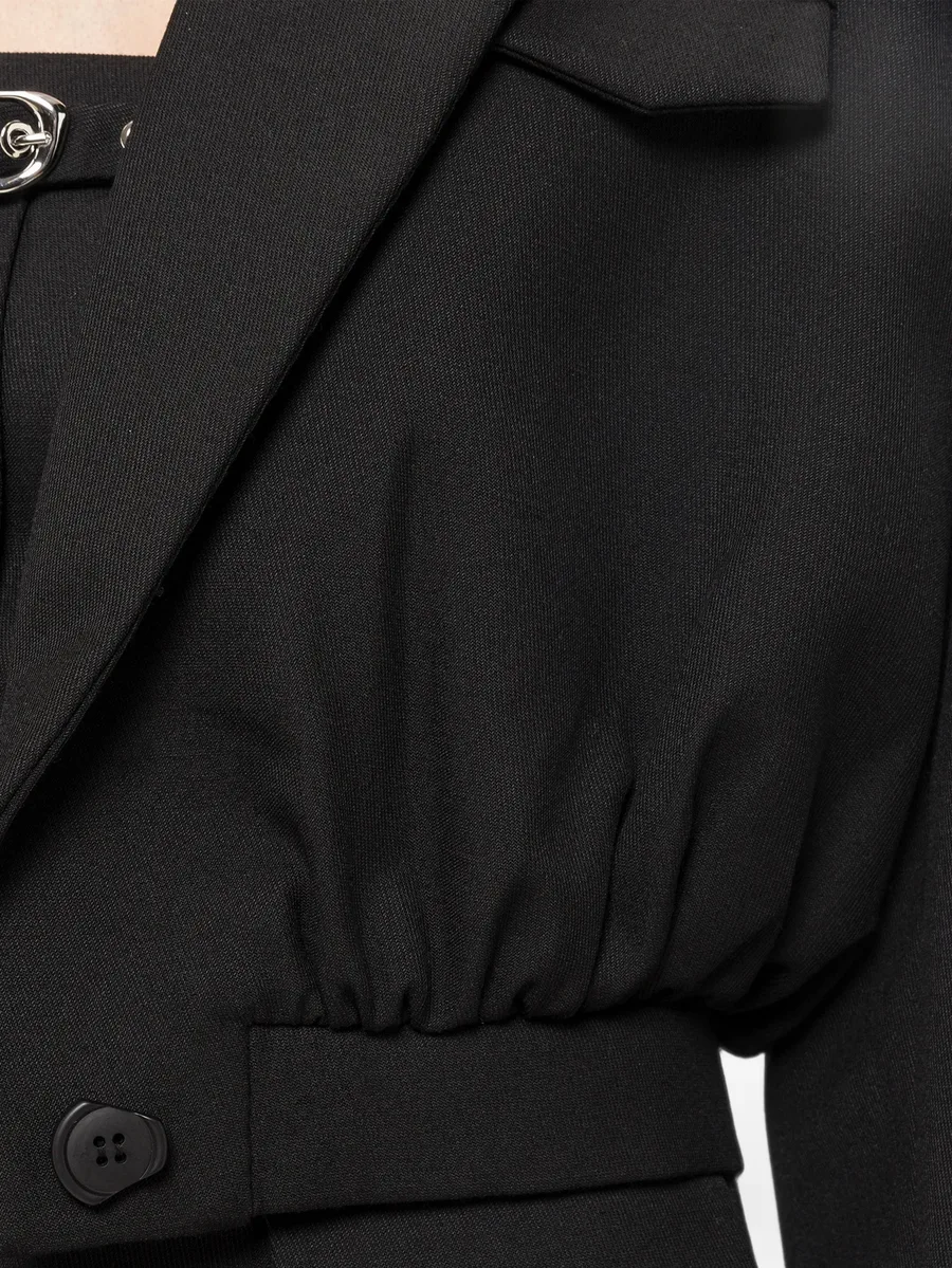 cropped gathered blazer 6