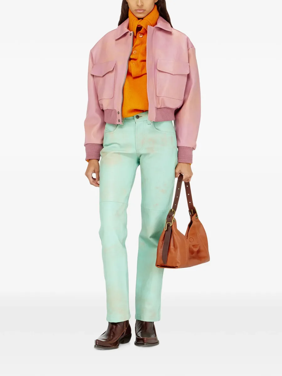 aviator jacket in treated-leather 2