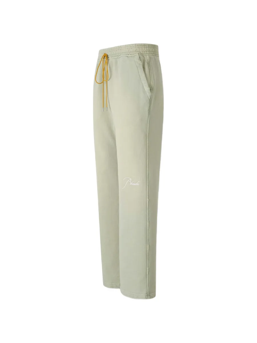 logo-embroidered worn-effect cotton track pants 6