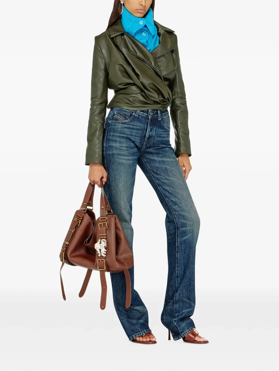 draped wrap-effect jacket 2