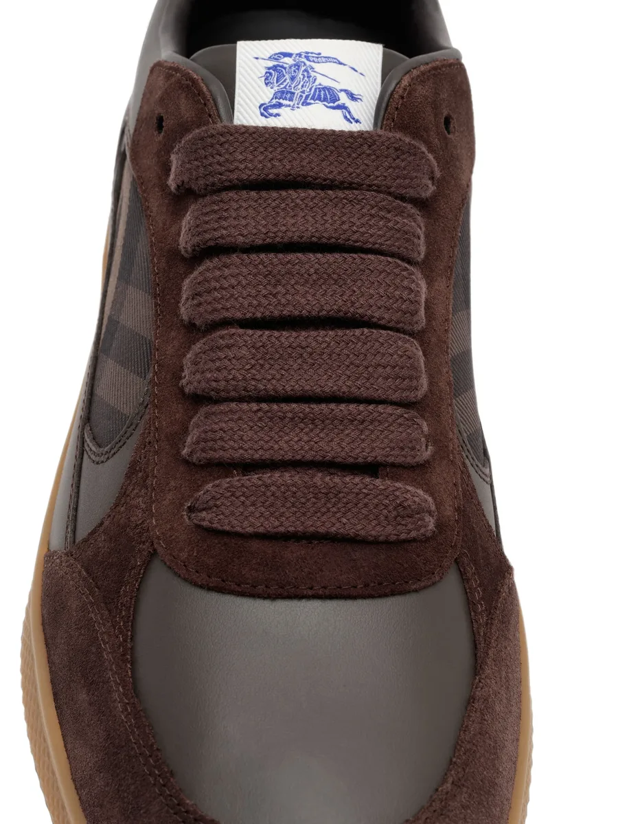leather, suede and Check Terrace sneakers​ 6
