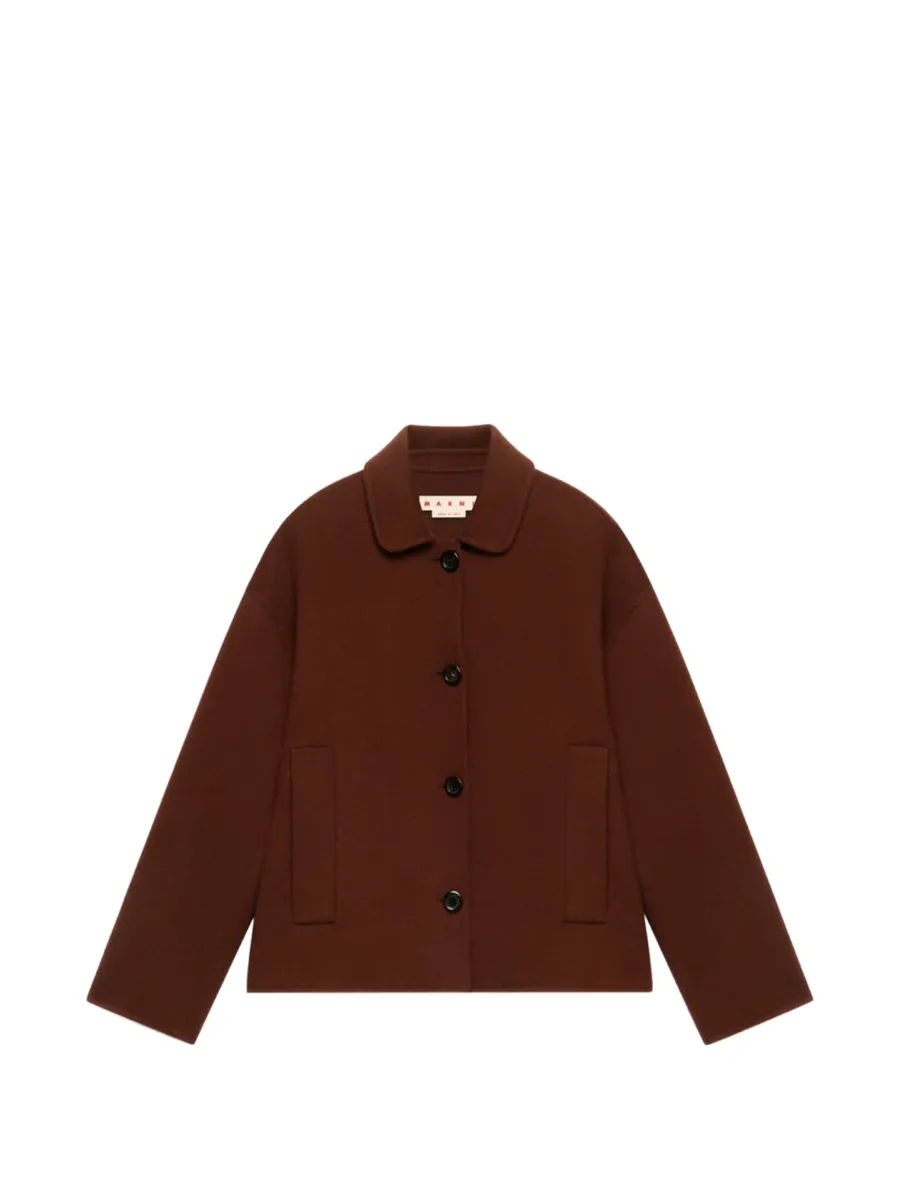 brown wool-cashmere jacket 1