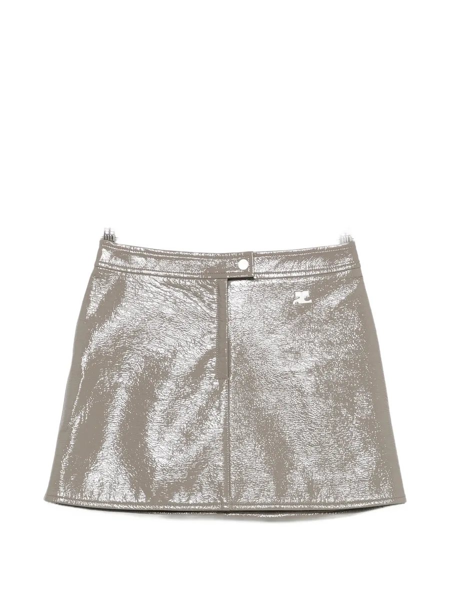 Reedition vinyl mini skirt 1