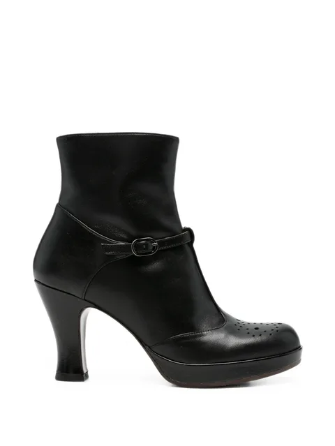 perforated buckled boots