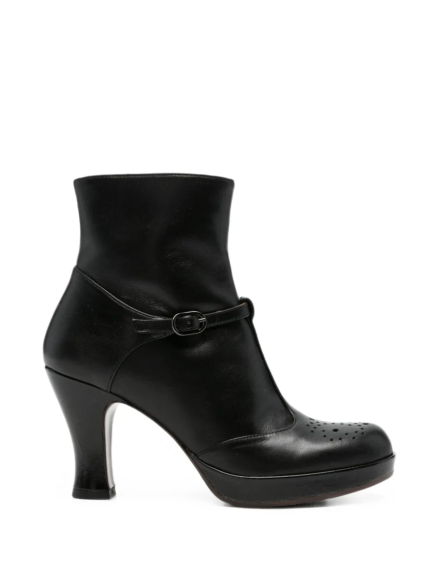 perforated buckled boots 1