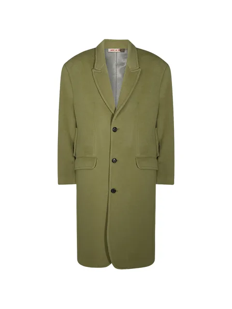 button-fastening single-breasted coat