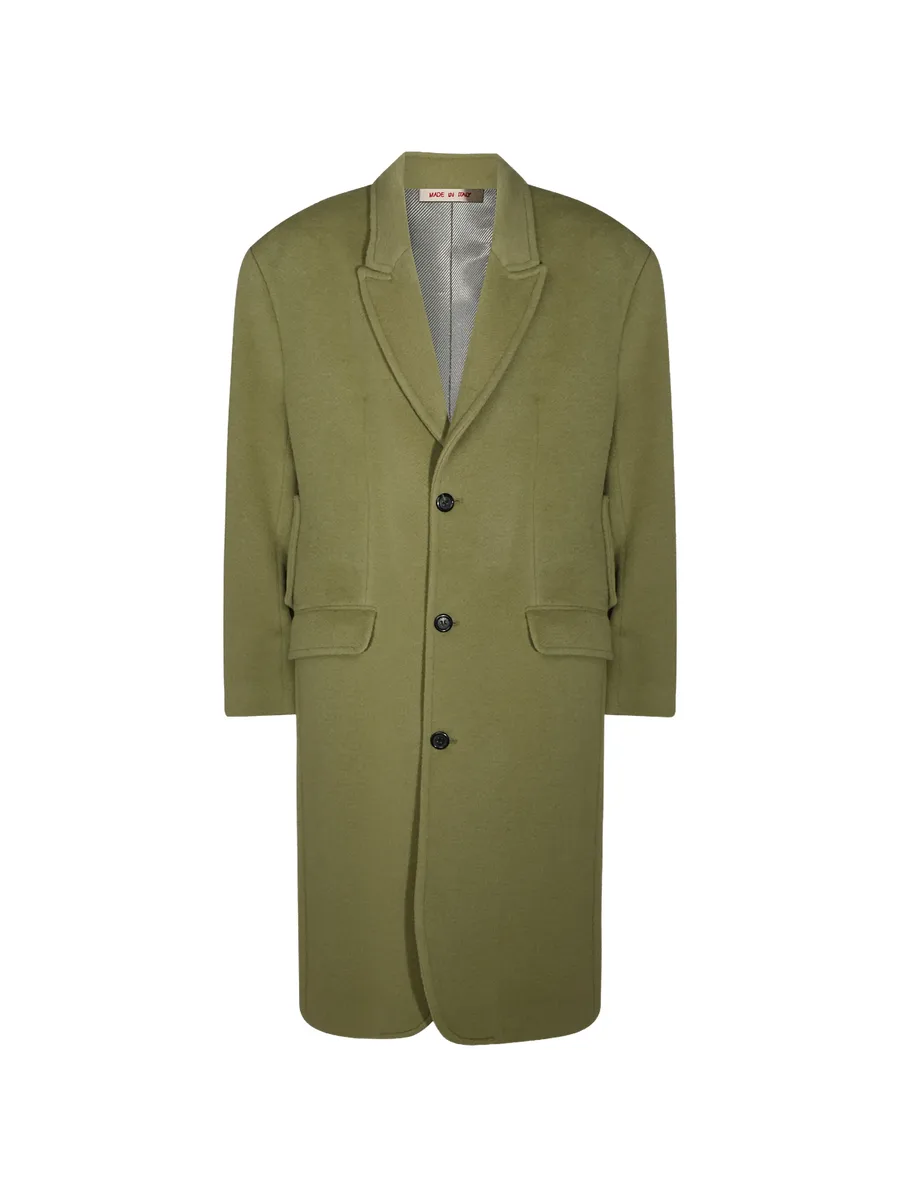 button-fastening single-breasted coat 1