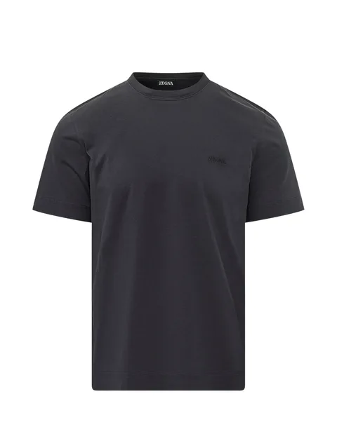 logo-embroidered T-shirt