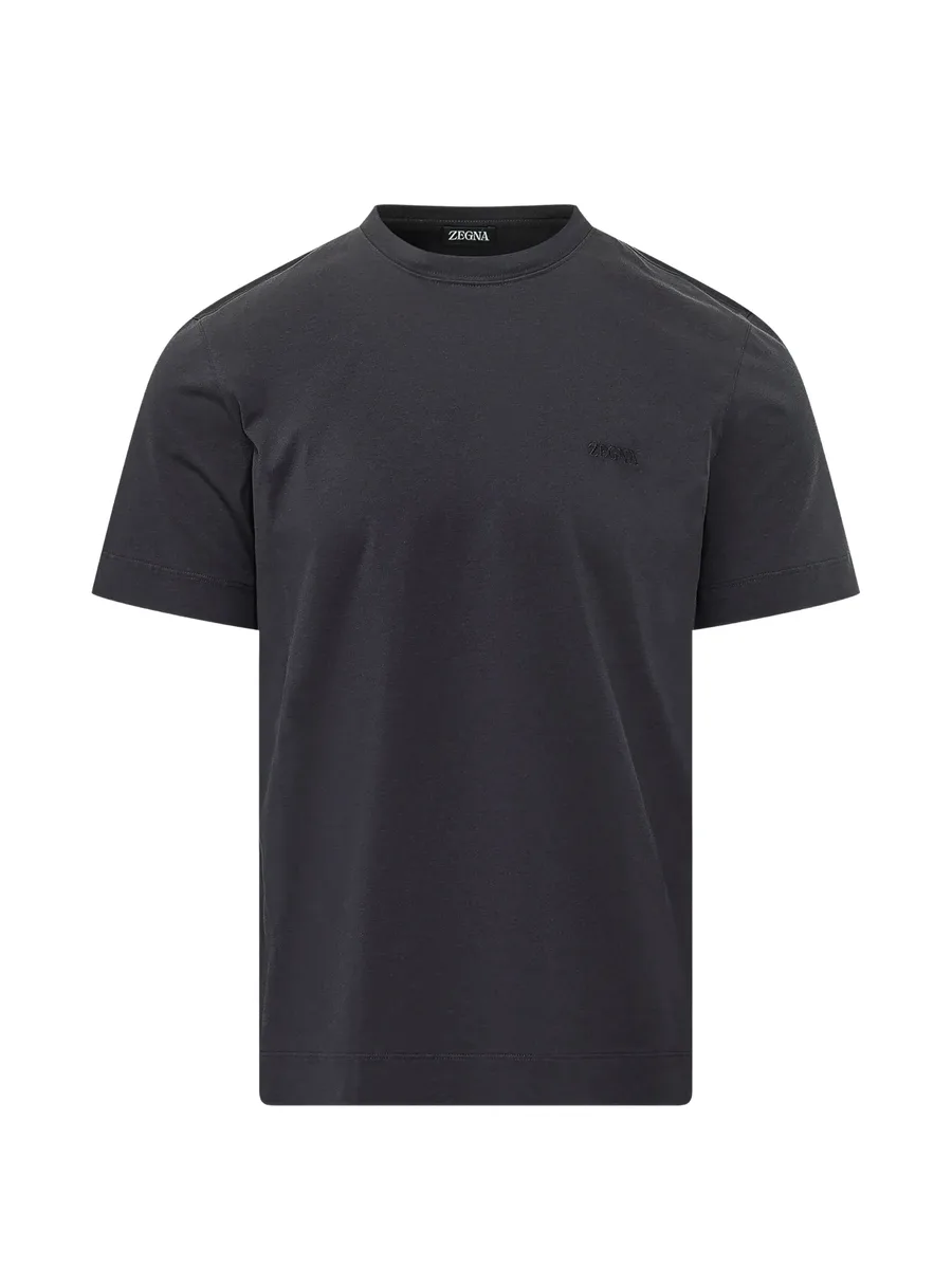 logo-embroidered T-shirt 1