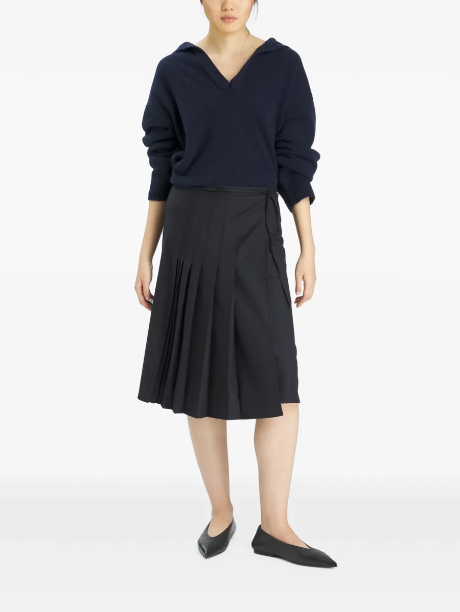 Telma pleated wrap midi skirt 2