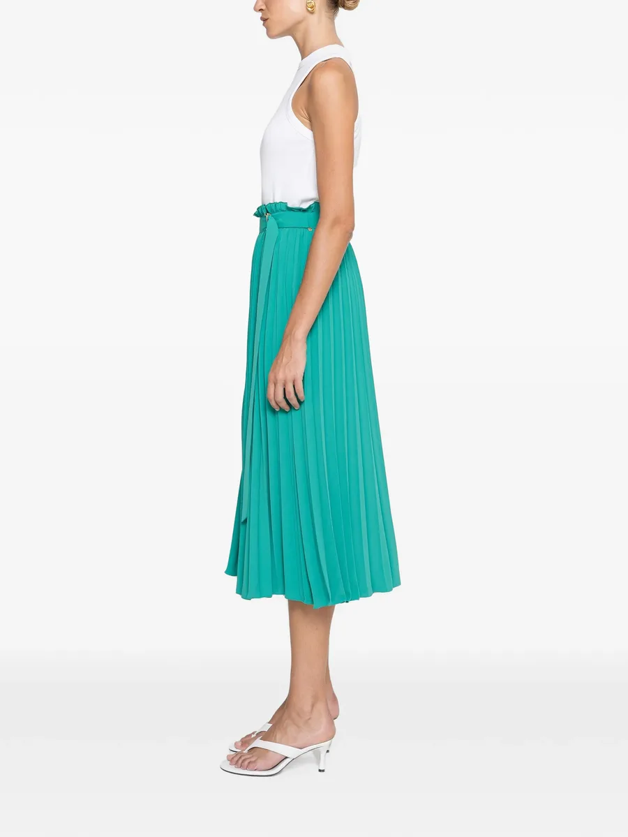 pleated high-waisted skirt 5