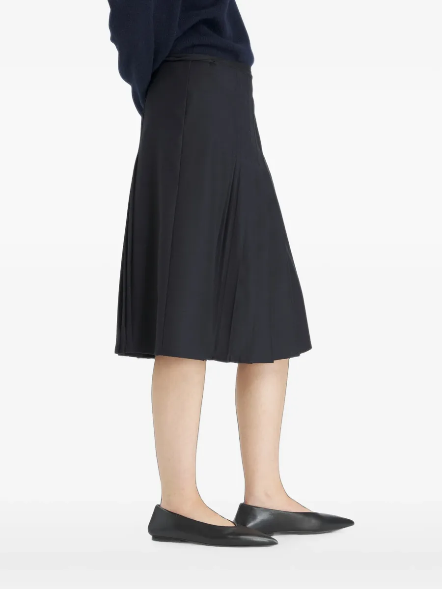 Telma pleated wrap midi skirt 4