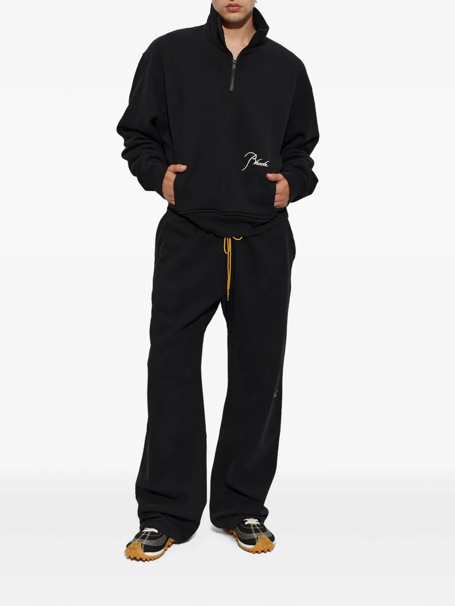 Classique logo-embroidered wide-leg track pants 2