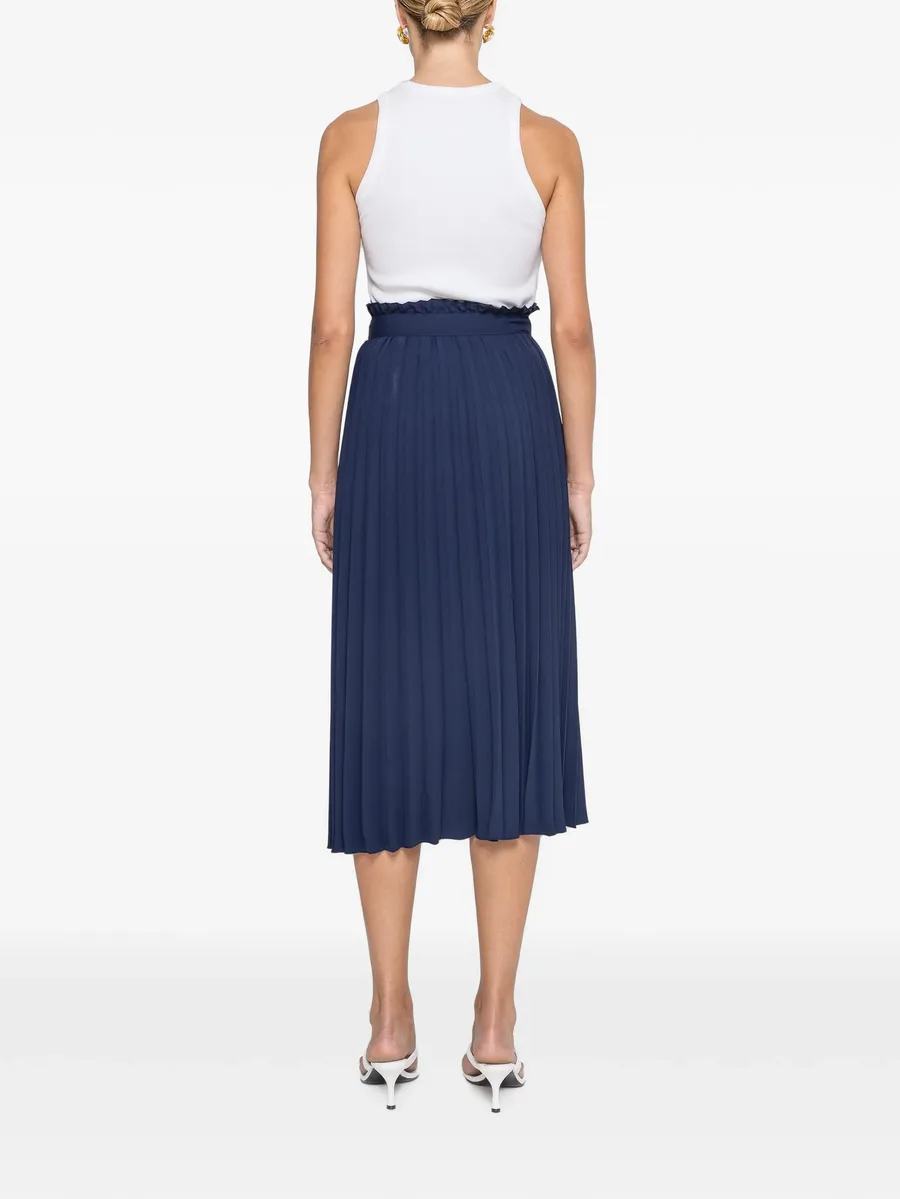 pleated high-waisted skirt 5