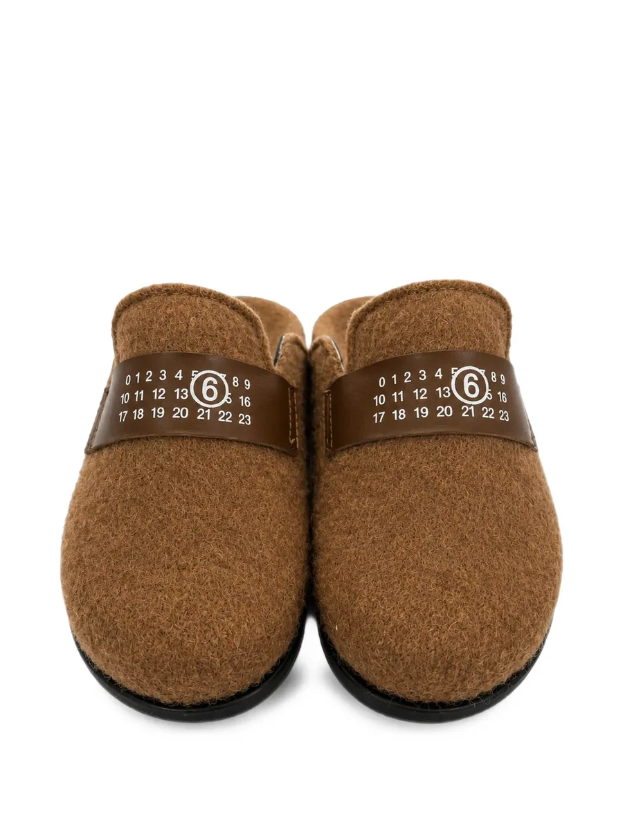 numbers-print strap-detail slippers 3