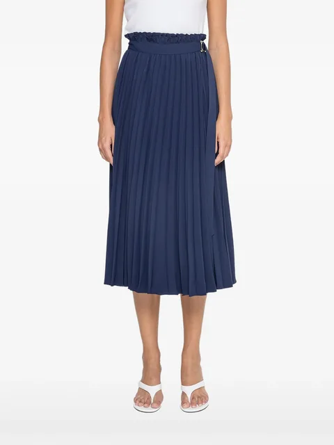 pleated high-waisted skirt