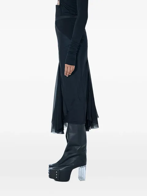 DBL asymmetric midi skirt