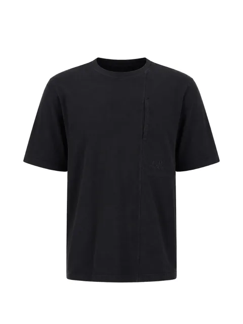 logo-embroidered chest-pocket T-shirt