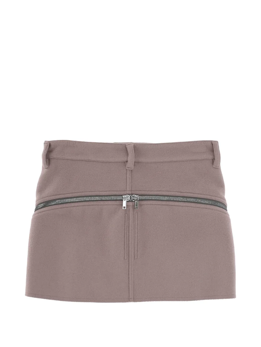 zip-detail wool mini skirt 2