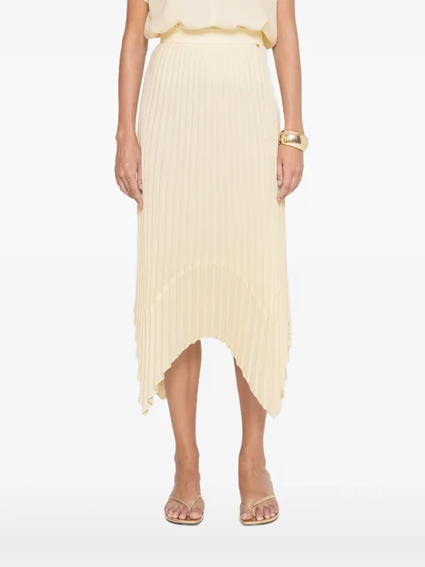 pleated midi skirt