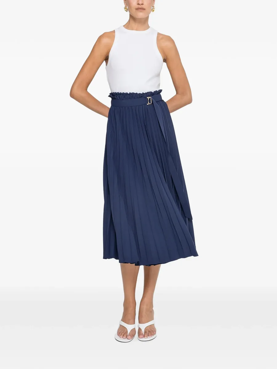pleated high-waisted skirt 2