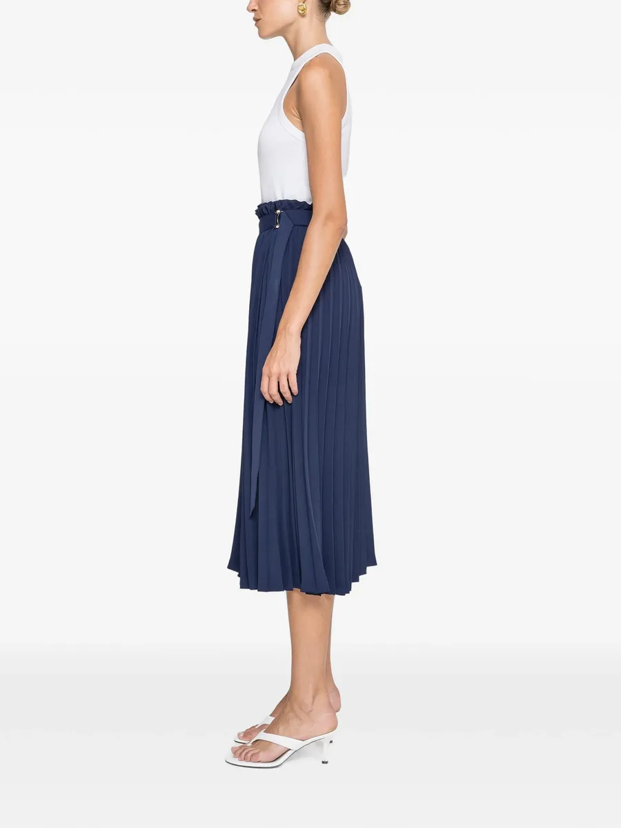 pleated high-waisted skirt 4