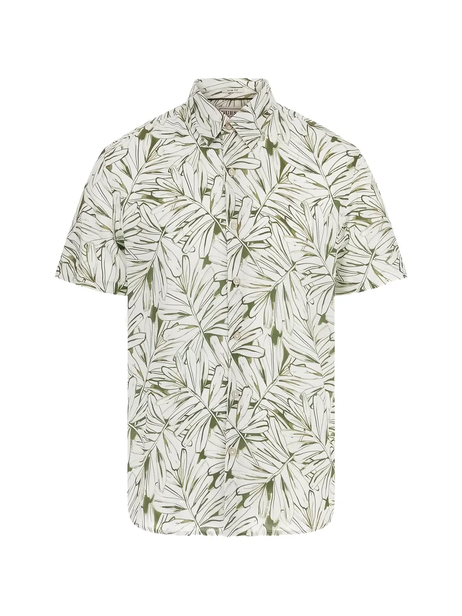palm-leaf-print short-sleeve shirt 1